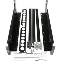 Startech 3U Universal Server Rack Rails - TAA Compliant Fixed Mounting Rails - 19" Adjustable Depth Rack Mount Rails (UNIRAILS3U) - rack rail - 3U