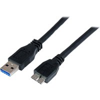 StarTech.com 1m 3 ft Certified SuperSpeed USB 3.0 A to Micro B Cable Cord - USB 3 Micro B Cable - 1x USB A (M), 1x USB Micro B (M) - Black (USB3CAUB1M) - USB cable - Micro-USB Type B to USB Type A - 1 m