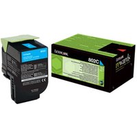 Lexmark 802C - cyan - original - toner cartridge - LCCP, LRP