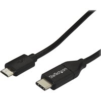 StarTech.com USB C to Micro USB Cable 2m 6ft - USB-C to Micro USB Charge Cable - USB 2.0 Type C to Micro B - Thunderbolt 3 Compatible (USB2CUB2M) - USB-C cable - 24 pin USB-C to Micro-USB Type B - 2 m