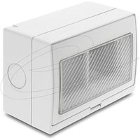 DELOCK Easy 45 Aufputzgehäuse IP55 wasserfest 4 Port
