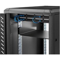 StarTech.com 2U Fixed Server Rack Mount Shelf, 16in Deep Steel Universal Cantilever Tray for 19" AV/Data/Network Equipment Rack with Cage Nuts & Screws, 44lbs Weight Capacity, 60" Deep - 2U Network Rack Shelf (CABSHELF) - rack shelf