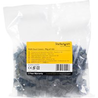 Startech 100 Pack RJ45 Dust Covers, Reusable RJ45 Blanking Plug/ Dust Cap, Ethernet/LAN Port Protector/ Blocker, Snap In RJ45 Female Jack Protective Cover for Hubs, Switches, Routers - Ethernet Port Cover (RJ45COVER) - dust cover