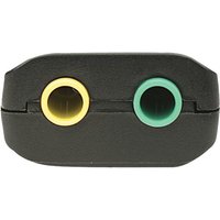 Manhattan USB-A Sound Adapter, USB-A to 3.5mm Mic-in and Audio-Out ports, 480 Mbps (USB 2.0), supports 3D and virtual 5.1 surround sound, Hi-Speed USB, Black, Three Year Warranty, Blister - sound card - USB 2.0