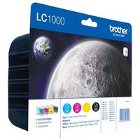 Brother LC1000 Value Pack - 4-pack - black, yellow, cyan, magenta - original - ink cartridge