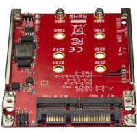 StarTech.com M.2 to SATA Adapter - Dual Slot - for 2.5in Drive Bay - RAID - M.2 SSD - M.2 Adapter - M.2 SSD Adapter (S322M225R) - storage controller (RAID) - M.2 Card - SATA 6Gb/s