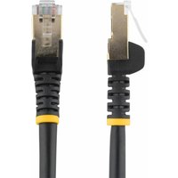 Startech 1m CAT6A Ethernet Cable, 10 Gigabit Shielded Snagless RJ45 100W PoE Patch Cord, CAT 6A 10GbE STP Network Cable w/Strain Relief, Black, UL Certified Wiring/TIA - Category 6A - 26AWG (6ASPAT1MBK) - patch cable - 1 m - black