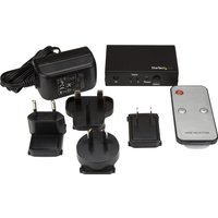 Startech 2 Port HDMI Switch - 4K 60Hz - Supports HDCP - IR - HDMI Selector - HDMI Multiport Video Switcher - HDMI Switcher (VS221HD20) - video/audio switch - 2 ports