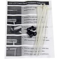 Startech 24 Port 0.5U Cat5e Patch Panel - RJ45 Ethernet Rack Mount Cat 5e 110 Patch Panel - Rackmount Network Patch Panel (PANELHU24) - patch panel