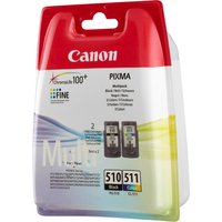 Canon PG-510 / CL-511 Multi pack - 2-pack - black, colour (cyan, magenta, yellow) - original - ink cartridge