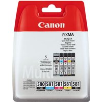 Canon PGI-580 PGBK/CLI-581 CMYBK Multipack - 5-pack - black, yellow, cyan, magenta - original - ink tank