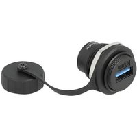 DELOCK USB-A 5 Gbps Einbaubuchse mit Verschlusskappe IP67