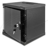 DELOCK 10" Netzwerkschrank 6 HE mit Glastür tiefe 240mm sw