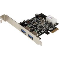 StarTech.com 2 Port PCI Express (PCIe) SuperSpeed USB 3.0 Card Adapter with UASP - LP4 Power - Dual Port USB 3 PCIe Controller (PEXUSB3S25) - USB adapter - PCIe - USB 3.0 x 2