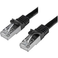 StarTech.com 3m CAT6 Ethernet Cable, 10 Gigabit Shielded Snagless RJ45 100W PoE Patch Cord, CAT 6 10GbE SFTP Network Cable w/Strain Relief, Black, Fluke Tested/Wiring is UL Certified/TIA - Category 6 - 26AWG (N6SPAT3MBK) - patch cable - 3 m - black