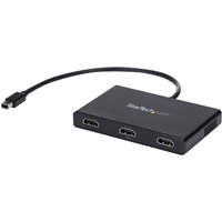 StarTech.com 3 Port Mini DisplayPort MST Hub - 4K 30Hz - Mini DP to HDMI Video Splitter for Multiple Monitors - mDP to HDMI (MSTMDP123HD) - video/audio splitter - 3 ports
