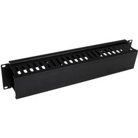 Startech Horizontal 2U Server Rack Cable Management Finger Duct w/ Cover - 19" Network Rack Wire Duct Raceway Panel - Slotted Wire Duct (CMDUCT2U) - rack cable management panel - 2U