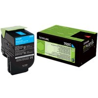 Lexmark 702C - cyan - original - toner cartridge - LCCP, LRP