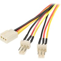 StarTech.com TX3 Fan Power Splitter Cable - Fan power splitter - 3 pin internal power (F) to 3 pin internal power (M) - 1 ft - TX3SPLIT12 - fan power splitter - 3 PIN internal power to 3 PIN internal power - 30 cm