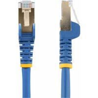 Startech 10m CAT6A Ethernet Cable, 10 Gigabit Shielded Snagless RJ45 100W PoE Patch Cord, CAT 6A 10GbE STP Network Cable w/Strain Relief, Blue, UL Certified Wiring/TIA - Category 6A - 26AWG (6ASPAT10MBL) - patch cable - 10 m - blue
