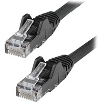 StarTech.com 1m LSZH CAT6 Ethernet Cable, 10 Gigabit Snagless RJ45 100W PoE Network Patch Cord with Strain Relief, CAT 6 10GbE UTP, Black, Individually Tested/ETL, Low Smoke Zero Halogen - Category 6 - 24AWG (N6LPATCH1MBK) - patch cable - 1 m - black