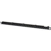 StarTech.com 24 Port 0.5U Cat5e Patch Panel - RJ45 Ethernet Rack Mount Cat 5e 110 Patch Panel - Rackmount Network Patch Panel (PANELHU24) - patch panel