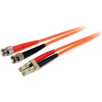 StarTech.com 1m Fiber Optic Cable - Multimode Duplex 62.5/125 - LSZH - LC/ST - OM1 - LC to ST Fiber Patch Cable (FIBLCST1) - patch cable - 1 m - 1 m - orange