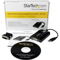 StarTech.com USB to DVI Adapter - 1920x1200 - External Video & Graphics Card - Dual Monitor Display Adapter Cable - Supports Mac & Windows (USB2DVIPRO2) - USB / DVI adapter - USB to DVI-I - 27 m
