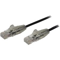 StarTech.com 1m Slim LSZH CAT6 Ethernet Cable, 10 Gigabit Snagless RJ45 100W PoE Patch Cord, CAT 6 10GbE UTP Network Cable w/Strain Relief, Black, Fluke Tested/ETL, Low Smoke Zero Halogen - Category 6 - 28AWG (N6PAT100CMBKS) - patch cable - 1 m - black