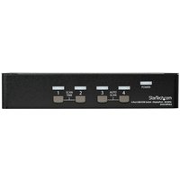 Startech 4 Port DisplayPort KVM Switch, 4K 60Hz, Single Display, Dual Port UHD DP 1.2 USB KVM Switch with Integrated USB 2.0 Hub and Audio, Dell, HP, Apple, Lenovo, TAA Compliant - Keyboard/Video/Mouse Switch (SV431DPUA2) - KVM / audio switch - 4 ports