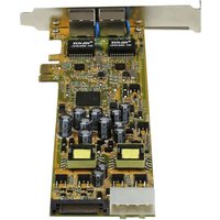 Startech Dual Port PCI Express Gigabit Ethernet Network Card Adapter - 2 Port PCIe NIC 10/100/100 Server Adapter with PoE PSE (ST2000PEXPSE) - network adapter - PCI Express x1 - Gigabit Ethernet x 2