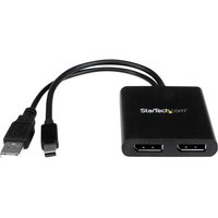 StarTech.com 2-Port Multi Monitor Adapter, Mini DisplayPort 1.2 to DisplayPort MST Hub, Dual 4K 30Hz, Windows Extended Desktop (MSTMDP122DP) - video splitter - 2 ports