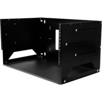 Startech 4U Open Frame Wall Mount Network Rack w/ Built in Shelf - 2-Post Adjustable Depth (12" to 18") Equipment Rack - 75.2lbs (WALLSHELF4U) - rack (wall mount) - 4U