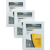Click to view product details and reviews for Fellowes Laminating Pouches Enhance 80 Micron 100 Pack Glossy A5 Lamination Pouches. Click to view product details and reviews for Fellowes Laminating Pouches Enhance 80 Micron 100 Pack Glossy A5 Lamination Pouches.