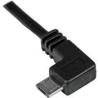 StarTech.com 1m 3 ft Micro-USB Charge-and-Sync Cable - Left-Angle Micro-USB - M/M - USB to Micro USB Charging Cable - 30/24 AWG (USBAUB1MLA) - USB cable - Micro-USB Type B to USB - 1 m
