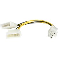 StarTech.com 6in LP4 to 6 Pin PCI Express Video Card Power Cable Adapter - Power adapter - 4 pin internal power (M) to 6 pin PCIe power (M) - 6 in - LP4PCIEXADAP - power adapter - 4 PIN internal power to 6 pin PCIe power - 15.2 cm