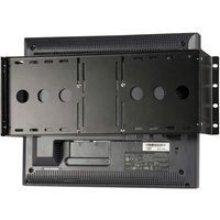 StarTech.com 4U Universal VESA LCD Monitor Mounting Bracket for 19-inch Rack or Cabinet - TAA Compliant - Cold-Pressed Steel Bracket (RKLCDBK) mounting kit - for LCD display - black
