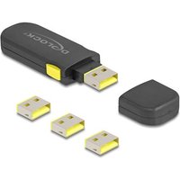 DELOCK USB Port Blocker Set für USB Typ-A Buchse 4 Stück