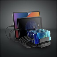 Lindy charging station - 2 x USB-C, 8 x 4 pin USB Type A - 120 Watt