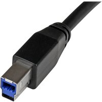 StarTech.com 5m 15 ft Active USB 3.0 USB-A to USB-B Cable - M/M - USB A to B Cable - USB 3.1 Gen 1 (5 Gbps) (USB3SAB5M) - USB cable - USB Type B to USB Type A - 5 m