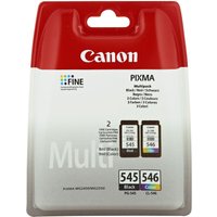 Canon PG-545 / CL-546 Multipack - 2-pack - black, colour (cyan, magenta, yellow) - original - ink cartridge