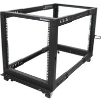 Startech 12U 19" Open Frame Server Rack, 4 Post Adjustable Depth 23-41" Mobile, Free Standing Rolling Network/Computer Equipment Data Rack, Dell PowerEdge, HP ProLiant ThinkServer - Adjustable Server Rack (4POSTRACK12U) - rack - 12U