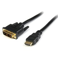 StarTech.com 6ft (1.8m) HDMI to DVI Cable, DVI-D to HDMI Display Cable (1920x1200p), Black, 19 Pin HDMI Male to DVI-D Male Cable Adapter, Digital Monitor Cable, M/M, Single Link - DVI to HDMI Cord (HDMIDVIMM6) - adapter cable