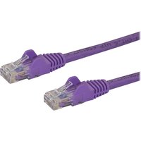 StarTech.com 5m CAT6 Ethernet Cable, 10 Gigabit Snagless RJ45 650MHz 100W PoE Patch Cord, CAT 6 10GbE UTP Network Cable w/Strain Relief, Purple, Fluke Tested/Wiring is UL Certified/TIA - Category 6 - 24AWG (N6PATC5MPL) - patch cable - 5 m - purple