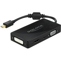 DELOCK Mini DP 1.2 Adapter > VGA/HDMI/DVI/Audio Bu 4K passiv