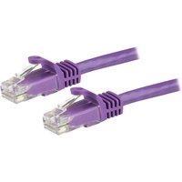 StarTech.com 1.5m CAT6 Ethernet Cable, 10 Gigabit Snagless RJ45 650MHz 100W PoE Patch Cord, CAT 6 10GbE UTP Network Cable w/Strain Relief, Purple, Fluke Tested/Wiring is UL Certified/TIA - Category 6 - 24AWG (N6PATC150CMPL) - patch cable - 1.5 m - purple