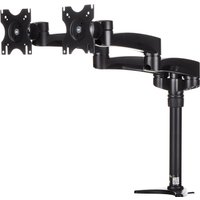 Startech Desk Mount Dual Monitor Arm - Articulating - Supports Monitors 12" to 24" - Adjustable VESA Monitor Arm - Grommet or Desk Mount - Black (ARMDUAL) mounting kit - adjustable arm - for 2 LCD displays - black