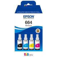 Epson EcoTank 664 - 4-pack - black, yellow, cyan, magenta - original - ink refill