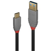 LINDY 1,5m USB 3.1 C/A 5A PD Anthra Line
