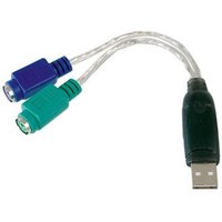 DIGITUS Adapterkabel USB1.1    -> 2xPS/2 St/Bu 2xMini-Din6/F DIGITUS Adapterkabel USB1.1    -> 2xPS/2 St/Bu 2xMini-Din6/F